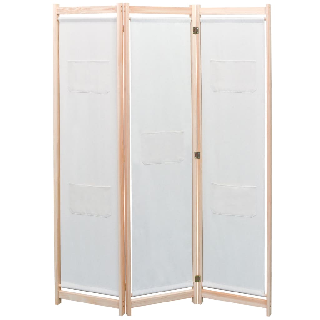 Biombo Divisor 5 Paneles De Tela 200X170X4 Cm
