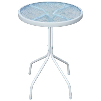 Mesa De Jardín Bistro De Acero Gris