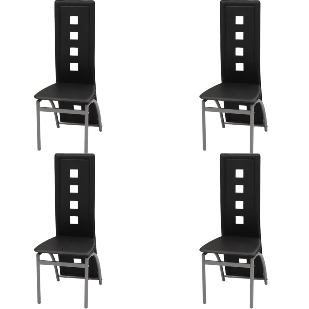 Sillas De Comedor 4 Unidades Cuero Sintético