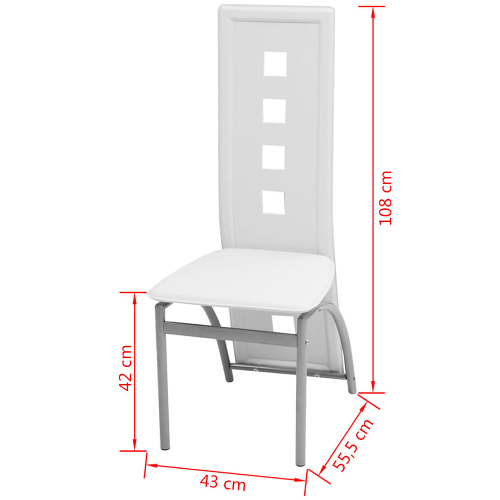Sillas De Comedor 4 Unidades Cuero Sintético