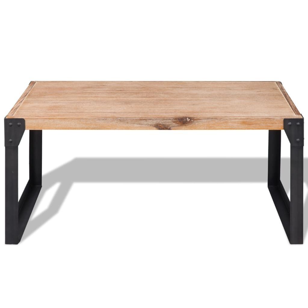 Mesa De Centro De Madera Maciza De Acacia 100X60X45 Cm
