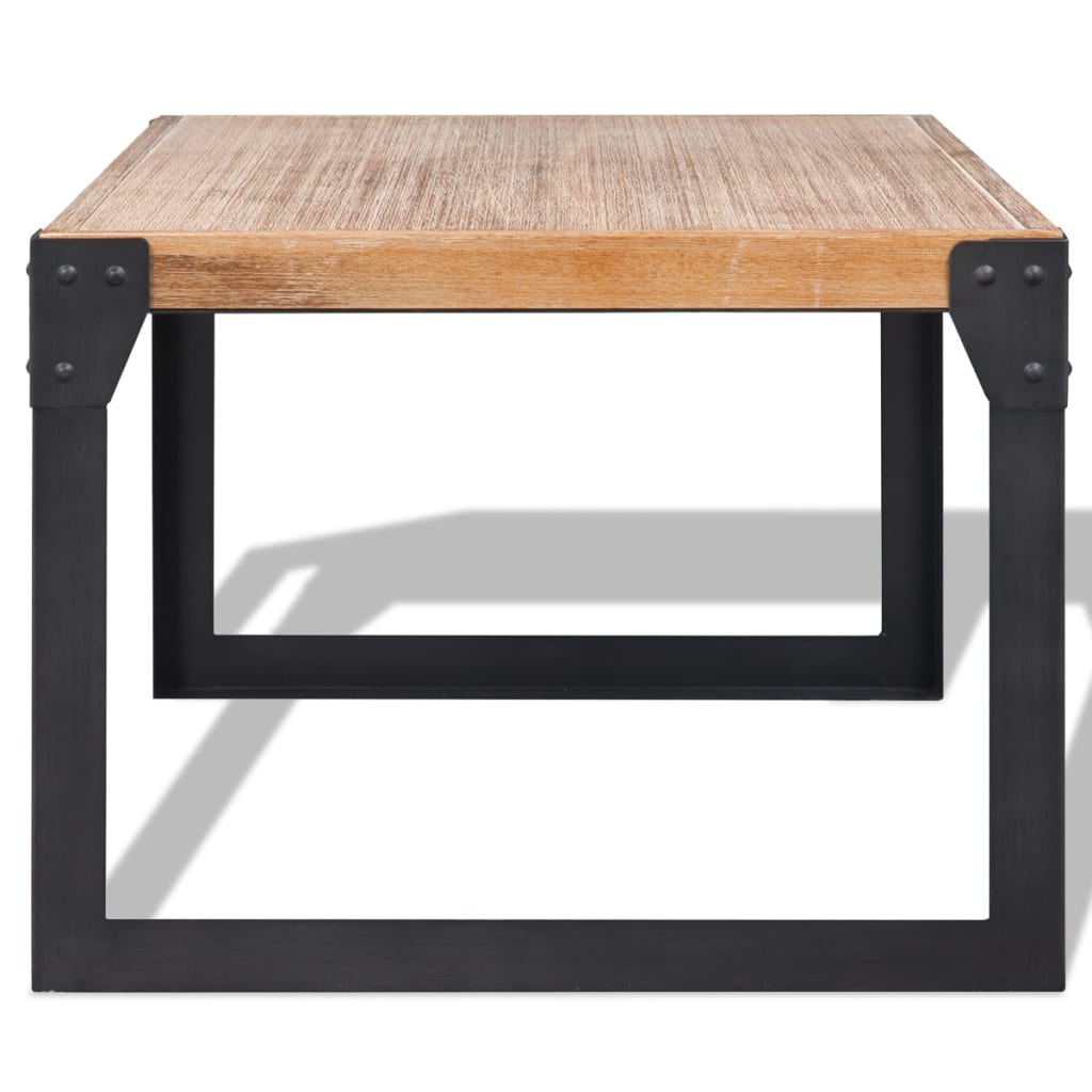 Mesa De Centro De Madera Maciza De Acacia 100X60X45 Cm