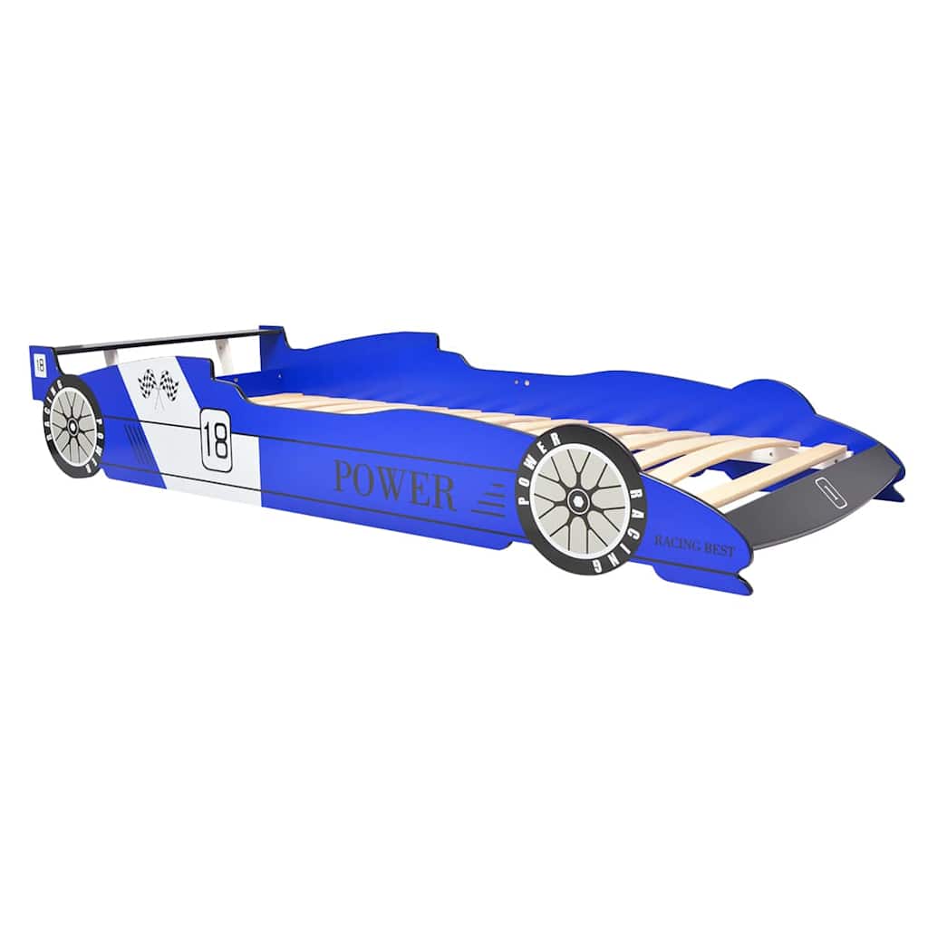 Cama Infantil Con Forma De Coche Carreras Y Led 90X200 Cm
