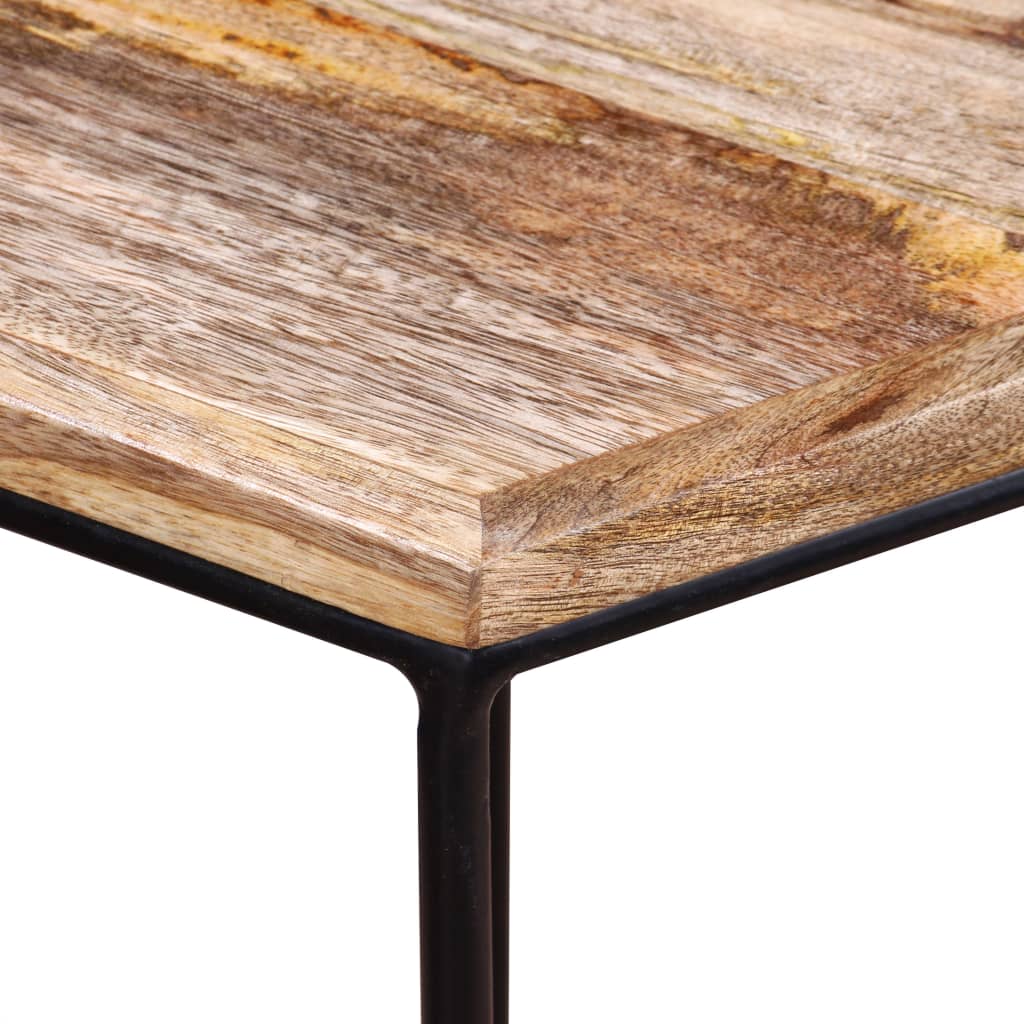 Mesa De Centro De Madera Maciza De Mango 56X48X40 Cm