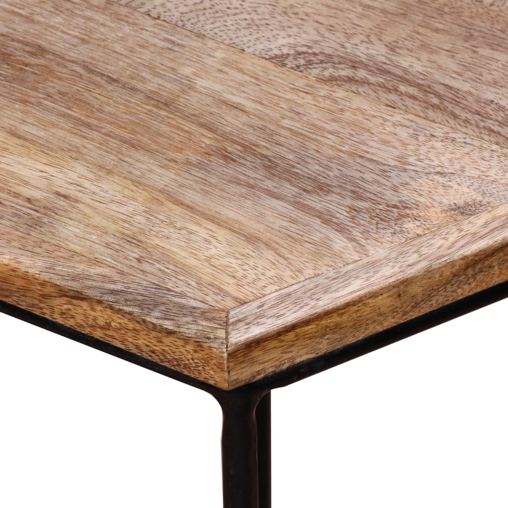 Mesa De Centro De Madera Maciza De Mango 56X48X40 Cm
