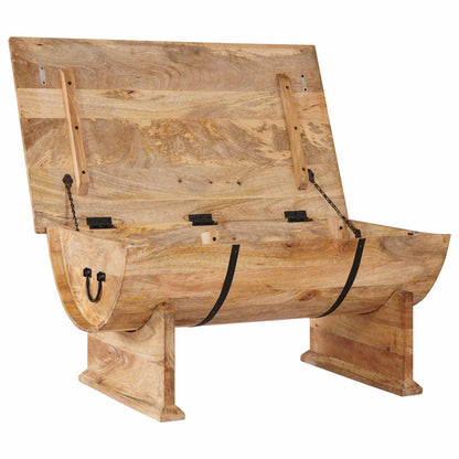 Mesa De Centro De Madera Maciza De Mango 88X50X40 Cm