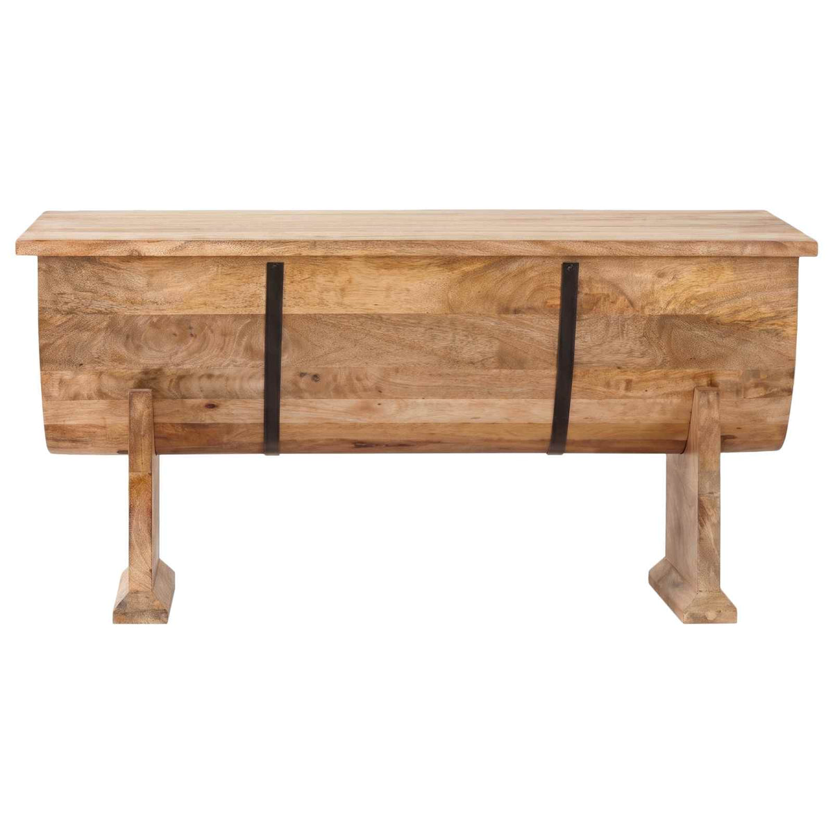 Mesa De Centro De Madera Maciza De Mango 88X50X40 Cm