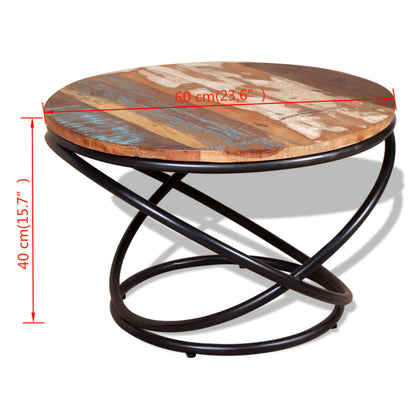 Mesa De Centro De Maciza Reciclada 60X
