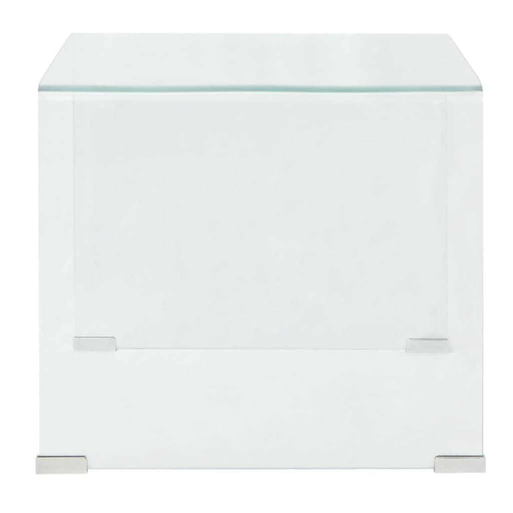 Mesa De Centro Vidrio Templado 49,5X50X45 Cm Claro