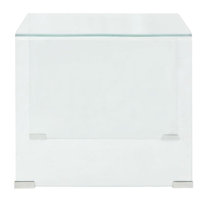 Mesa De Centro Vidrio Templado 49,5X50X45 Cm Claro