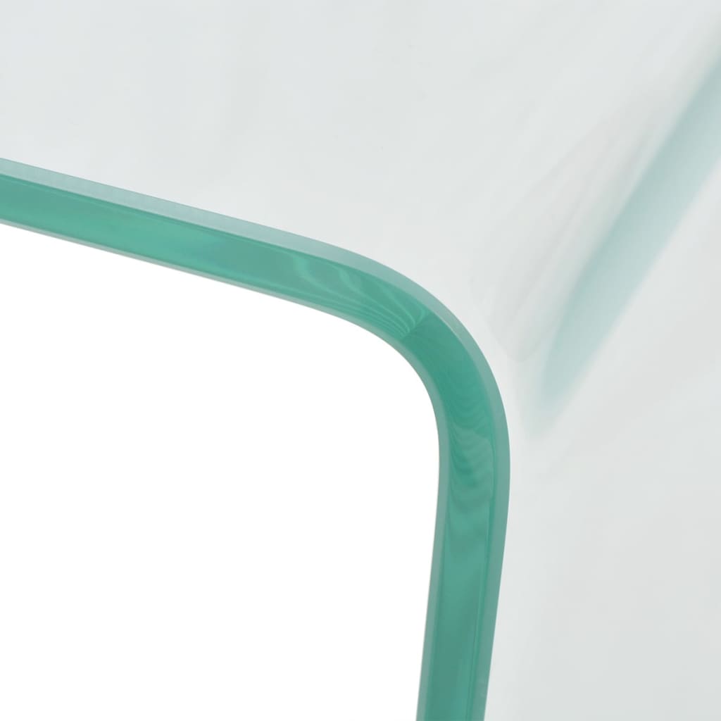Mesa De Centro Vidrio Templado 49,5X50X45 Cm Claro