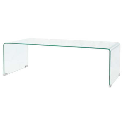 Mesa De Centro De Vidrio Templado Transparente 98X45X30 Cm