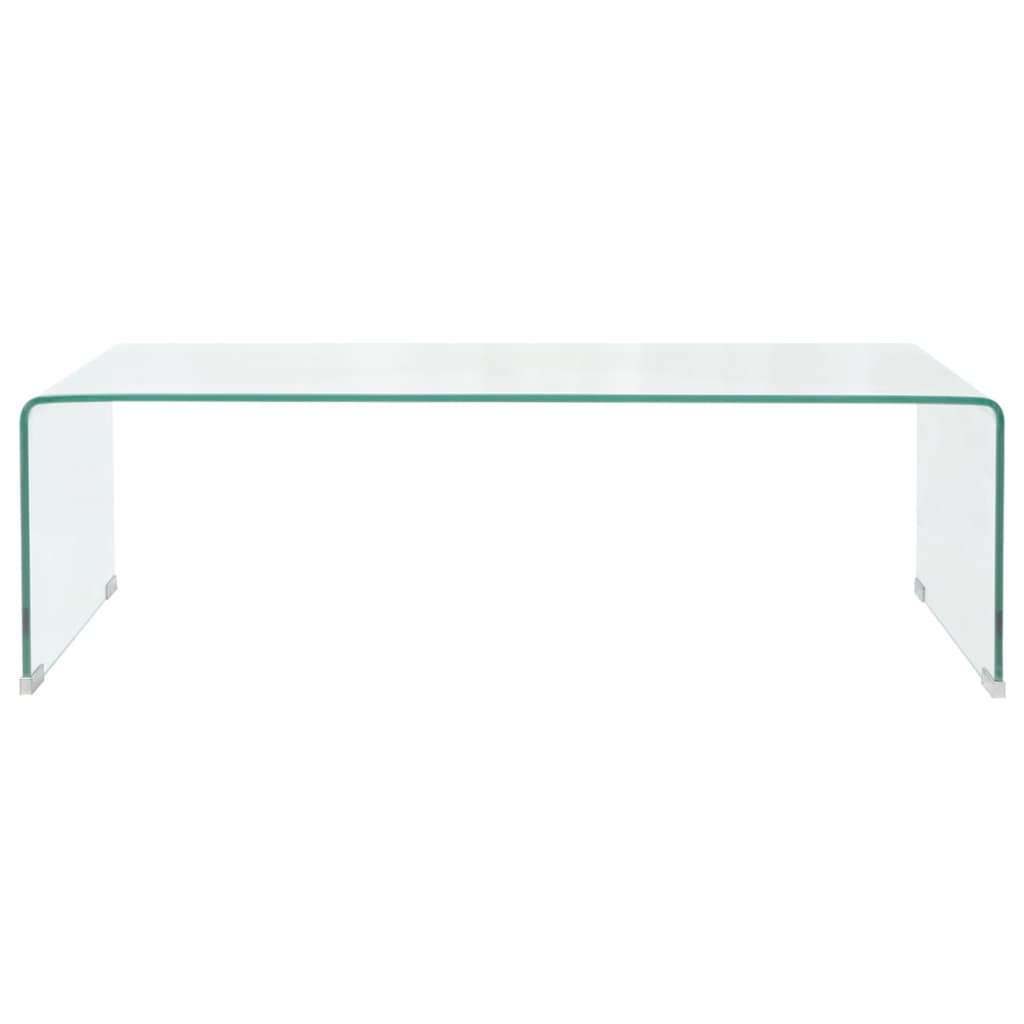 Mesa De Centro De Vidrio Templado Transparente 98X45X30 Cm