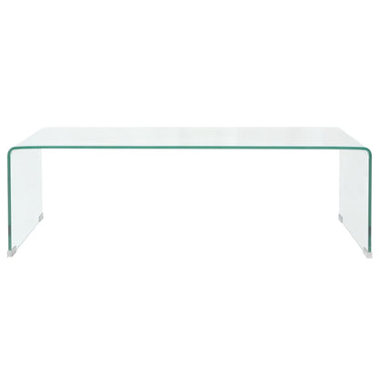 Mesa De Centro De Vidrio Templado Transparente 98X45X30 Cm