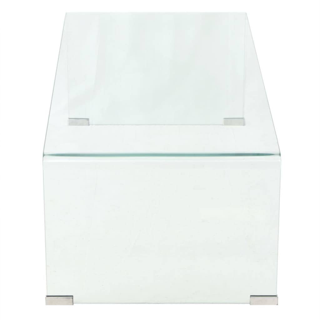 Mesa De Centro De Vidrio Templado Transparente 98X45X30 Cm