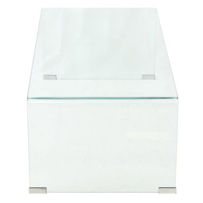 Mesa De Centro De Vidrio Templado Transparente 98X45X30 Cm