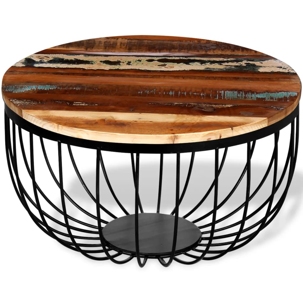 Mesa De Centro Madera Maciza Reciclada