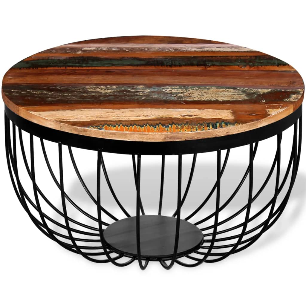 Mesa De Centro Madera Maciza Reciclada