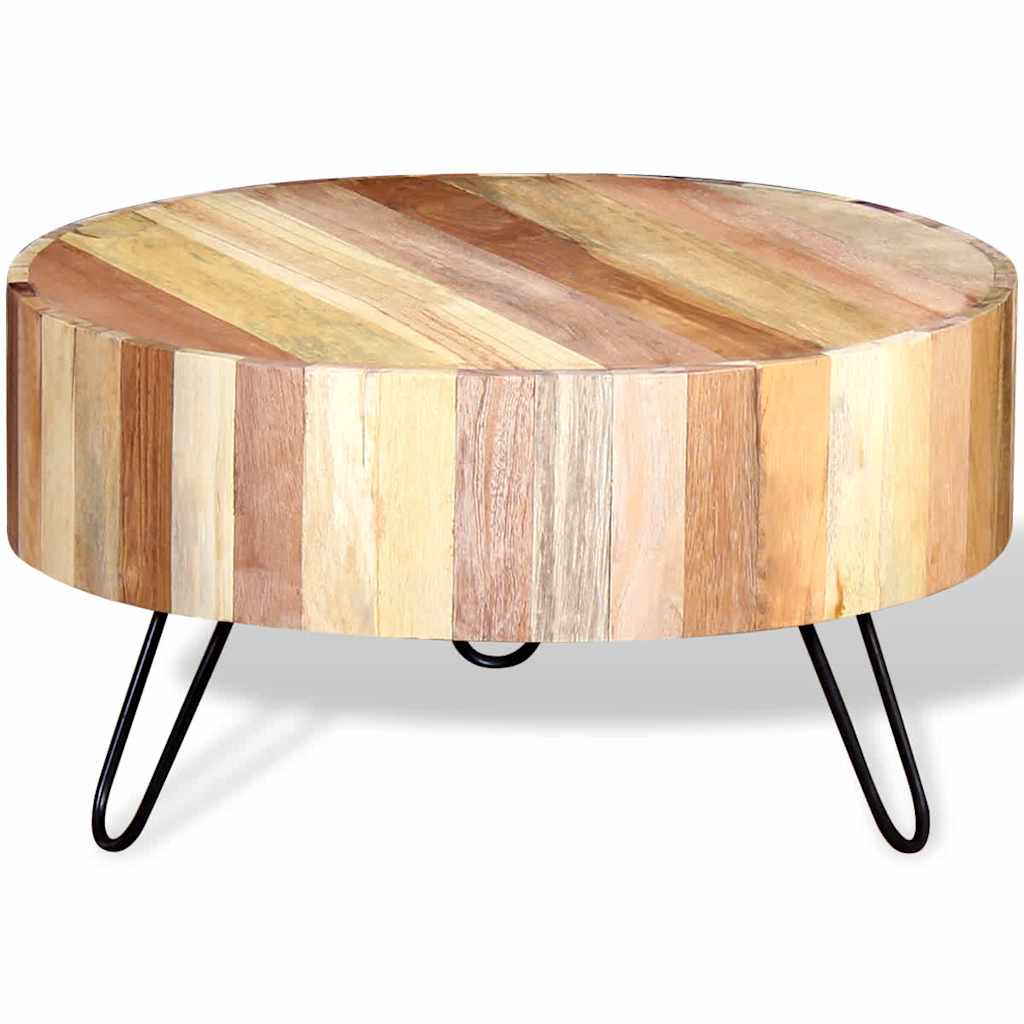 Mesa De Centro Madera Maciza Reciclada