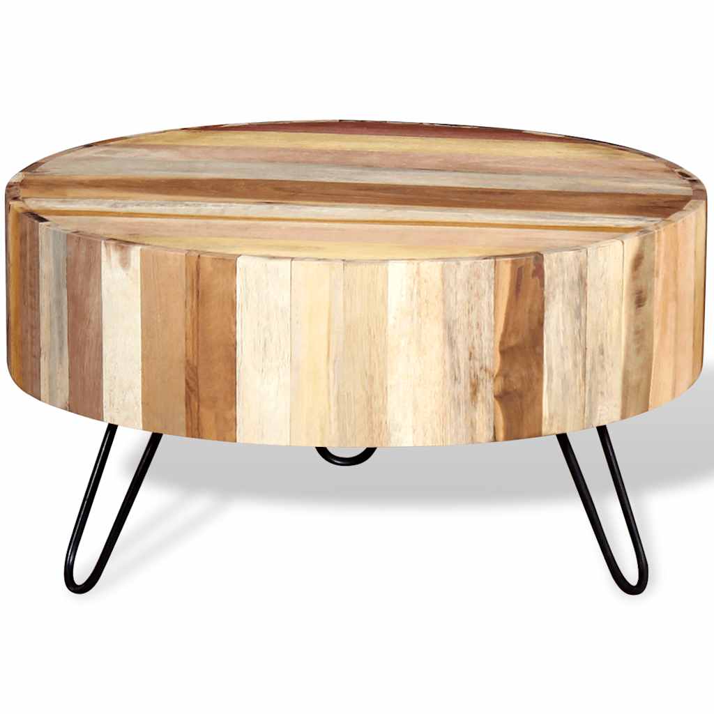 Mesa De Centro Madera Maciza Reciclada