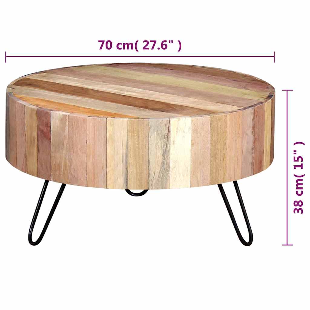 Mesa De Centro Madera Maciza Reciclada