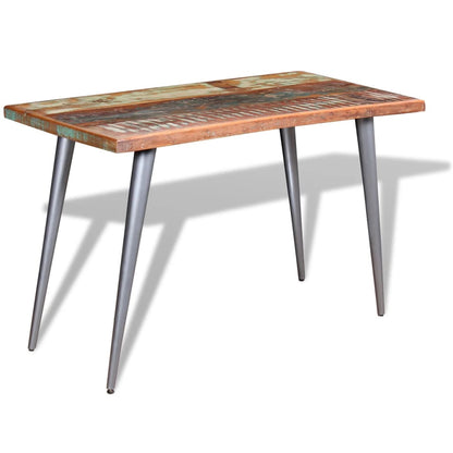 Mesa De Comedor De Madera Maciza Reciclada 120X60X76 Cm