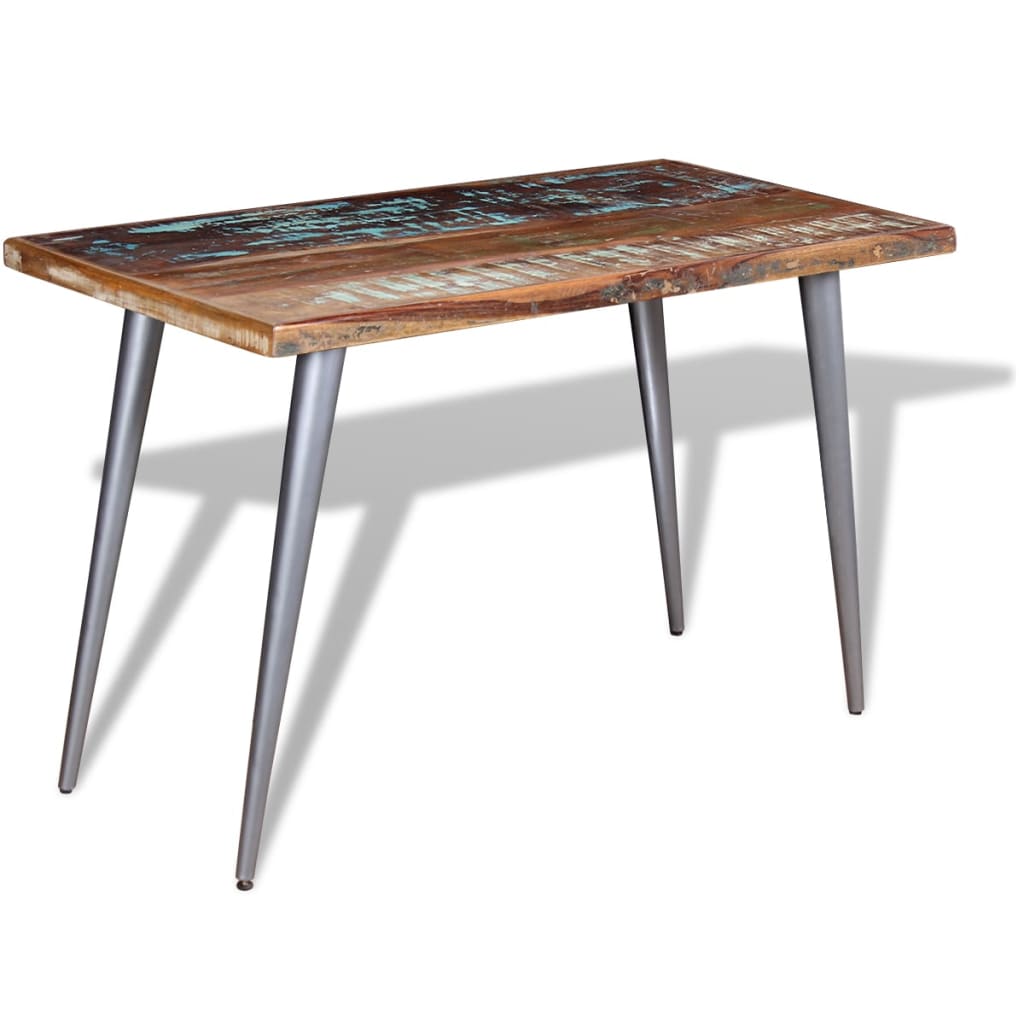 Mesa De Comedor De Madera Maciza Reciclada 120X60X76 Cm