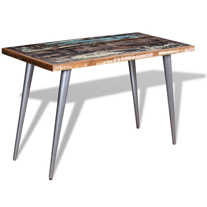 Mesa De Comedor De Madera Maciza Reciclada 120X60X76 Cm