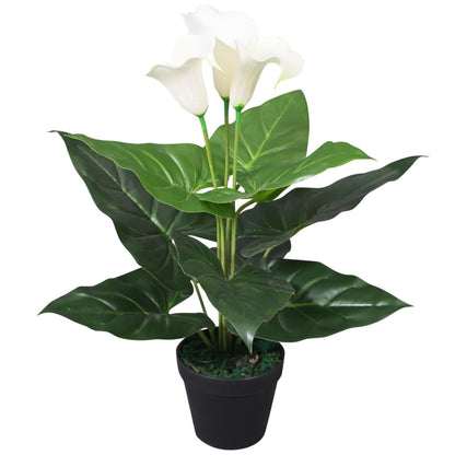 Planta De Anturio Artificial Con Maceta 45 Cm Roja Y Amarilla