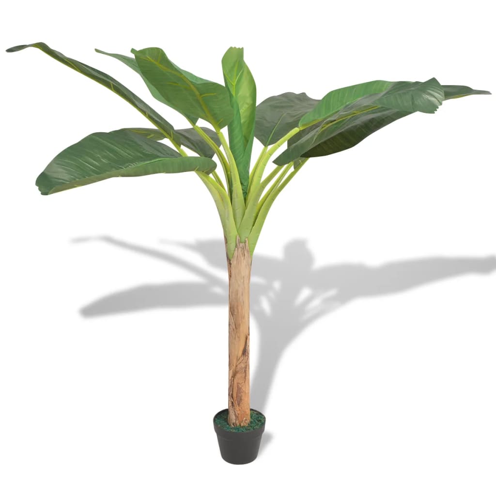 Árbol Bananero Artificial Con Macetero Verde