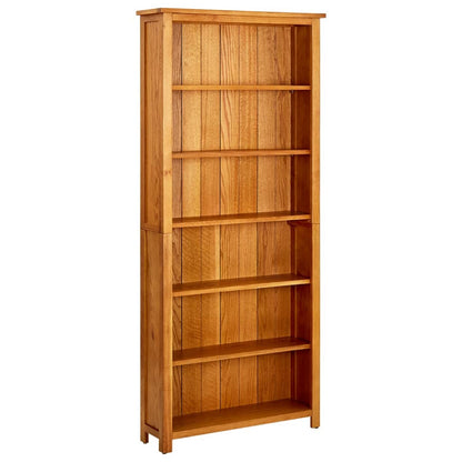 Estantería De 5 Niveles De Madera Maciza De Roble