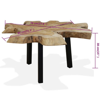 Mesa De Centro De Teca Genuina 80X70X38 Cm
