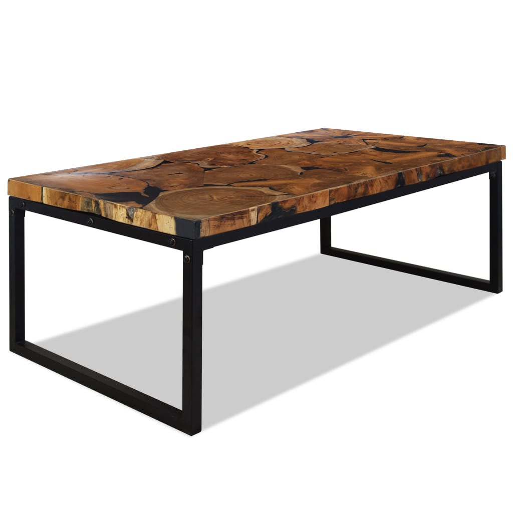 Mesa De Centro De Resina De Teca 60X60X40 Cm