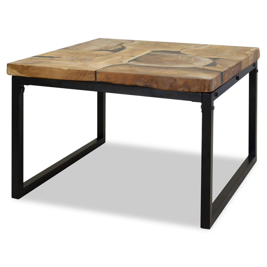 Mesa De Centro De Resina De Teca 60X60X40 Cm