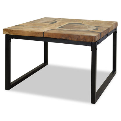 Mesa De Centro De Resina De Teca 60X60X40 Cm