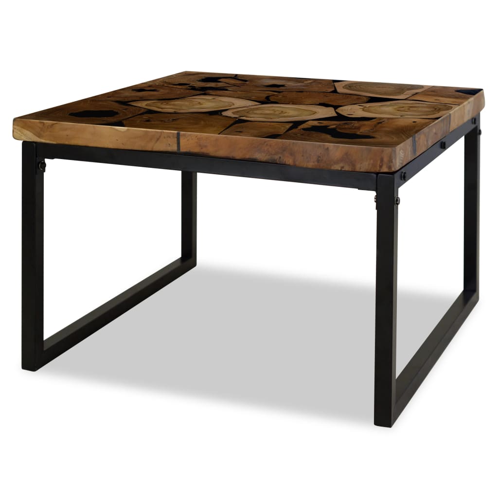 Mesa De Centro De Resina De Teca 60X60X40 Cm