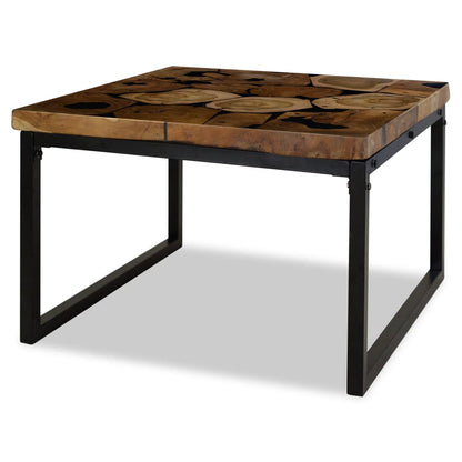 Mesa De Centro De Resina De Teca 60X60X40 Cm