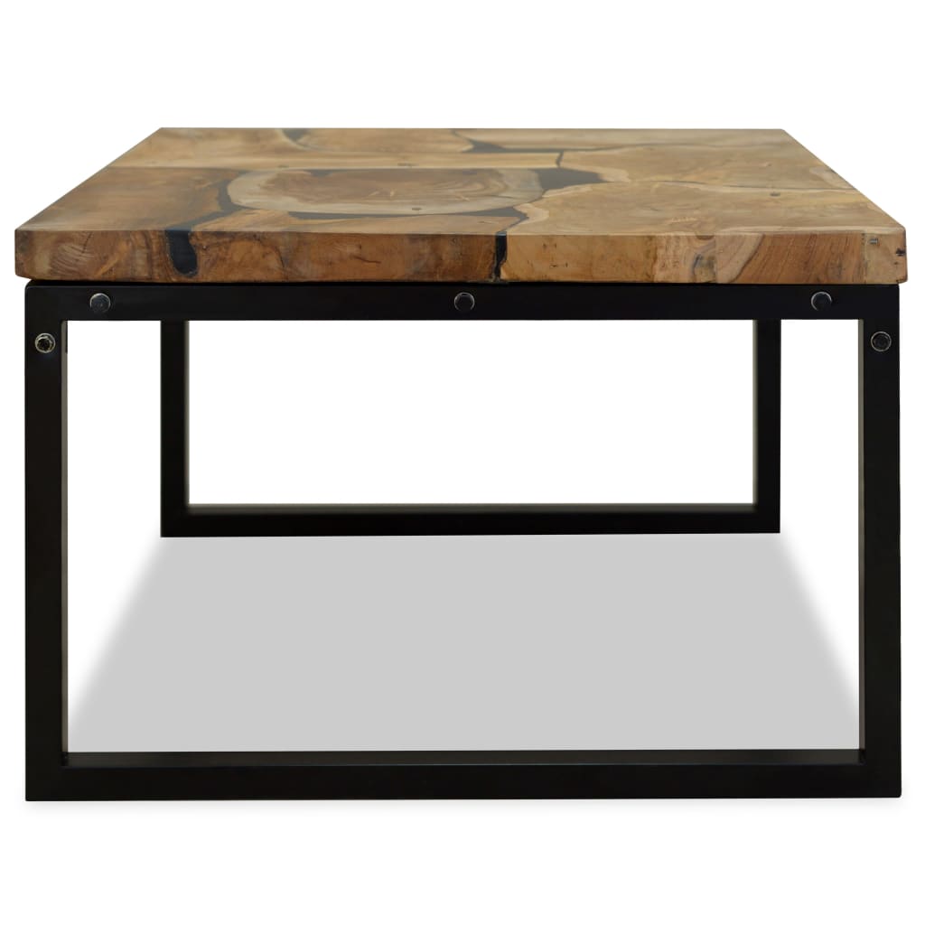 Mesa De Centro De Resina De Teca 60X60X40 Cm