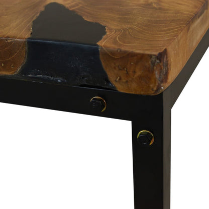 Mesa De Centro De Resina De Teca 60X60X40 Cm