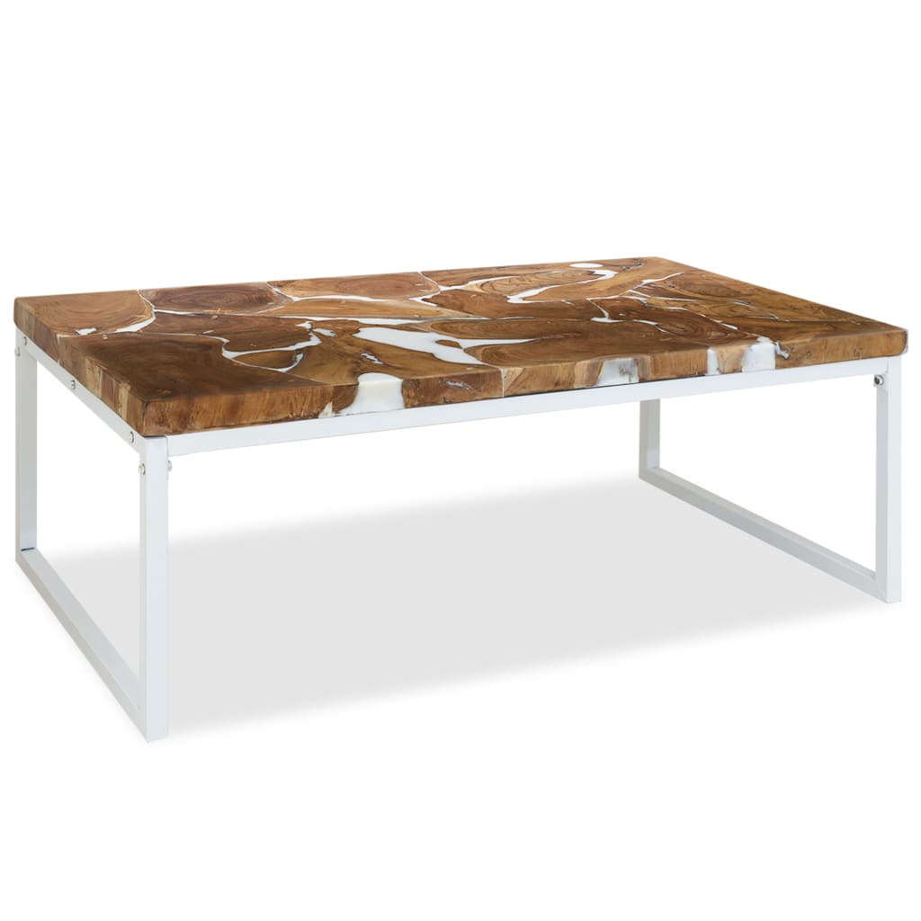 Mesa De Centro De Resina De Teca 60X60X40 Cm