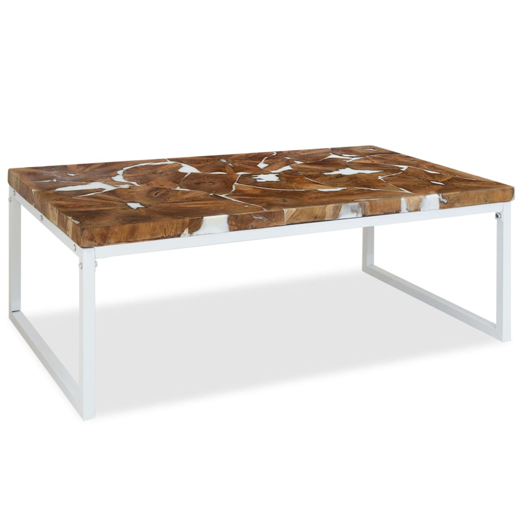 Mesa De Centro De Resina De Teca 110X60X40 Cm