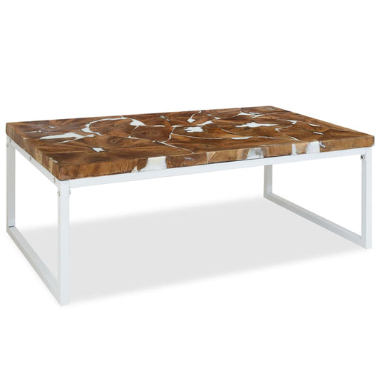 Mesa De Centro De Resina De Teca 110X60X40 Cm