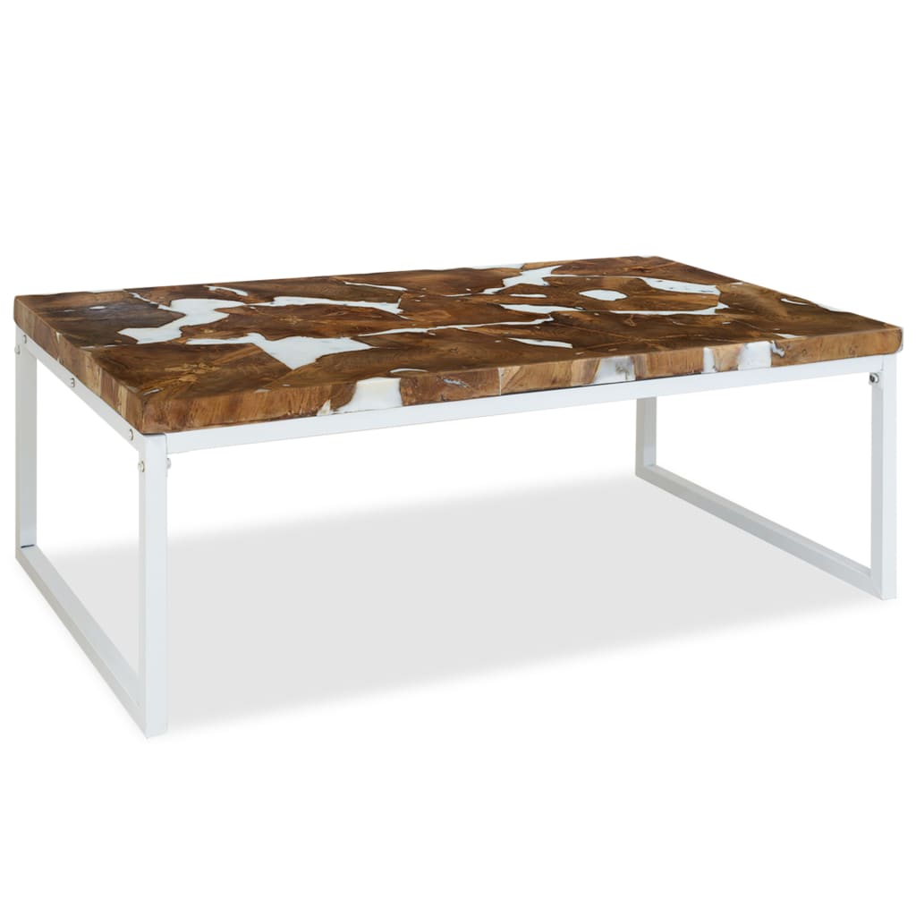 Mesa De Centro De Resina De Teca 110X60X40 Cm