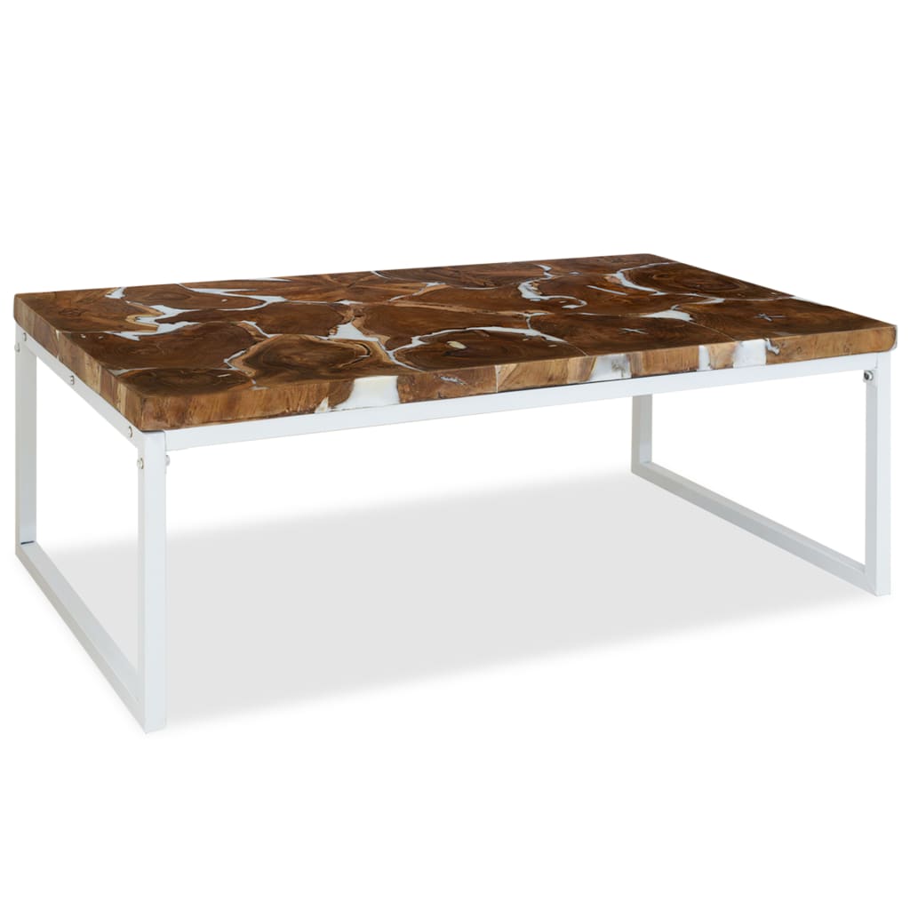 Mesa De Centro De Resina De Teca 110X60X40 Cm