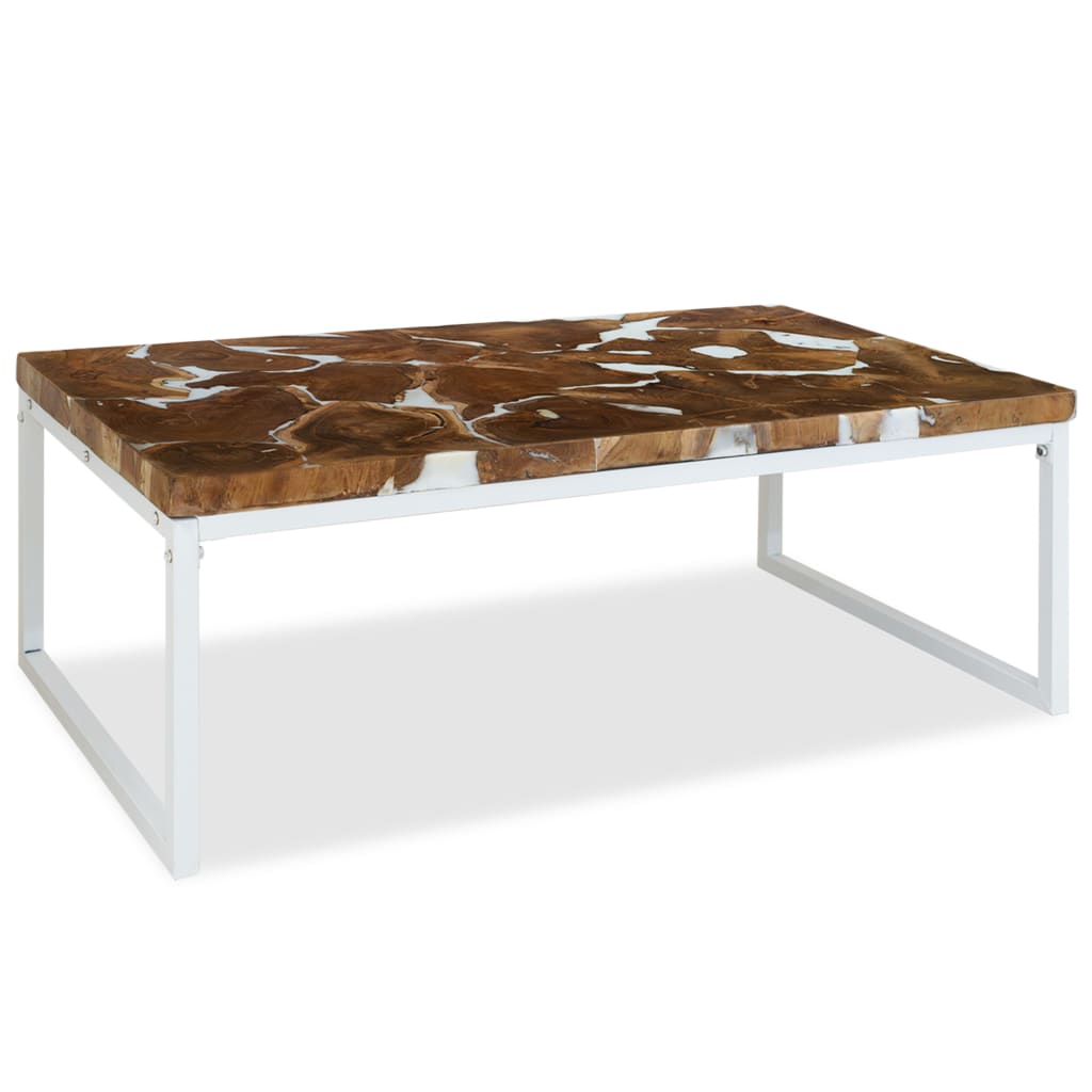 Mesa De Centro De Resina De Teca 110X60X40 Cm