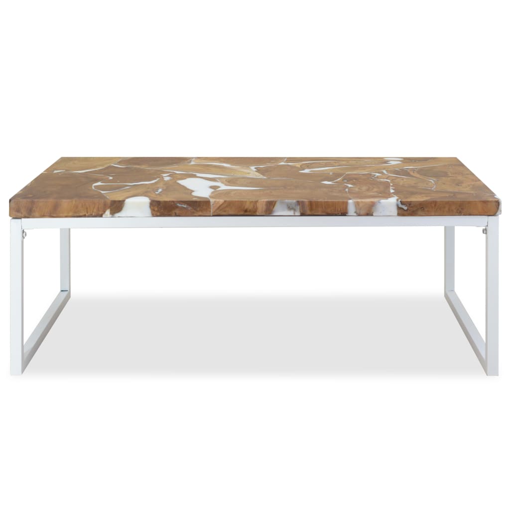 Mesa De Centro De Resina De Teca 110X60X40 Cm