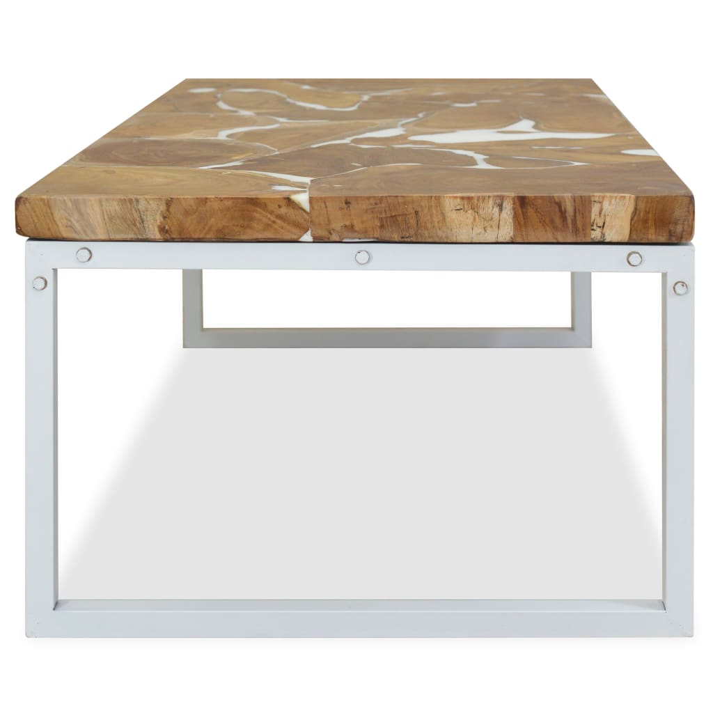 Mesa De Centro De Resina De Teca 110X60X40 Cm