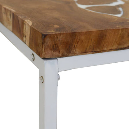 Mesa De Centro De Resina De Teca 110X60X40 Cm
