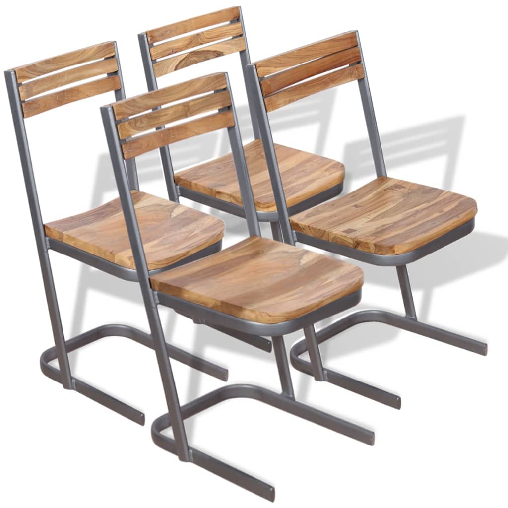 Sillas De Comedor 2 Uds Madera Maciza De Teca
