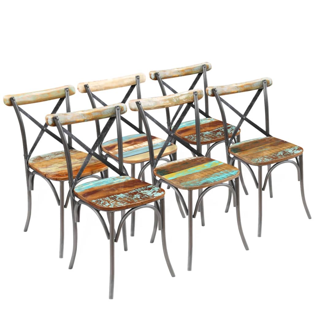 Sillas Con Respaldo Cruzado 4 Uds Madera Maciza De Mango Blanco
